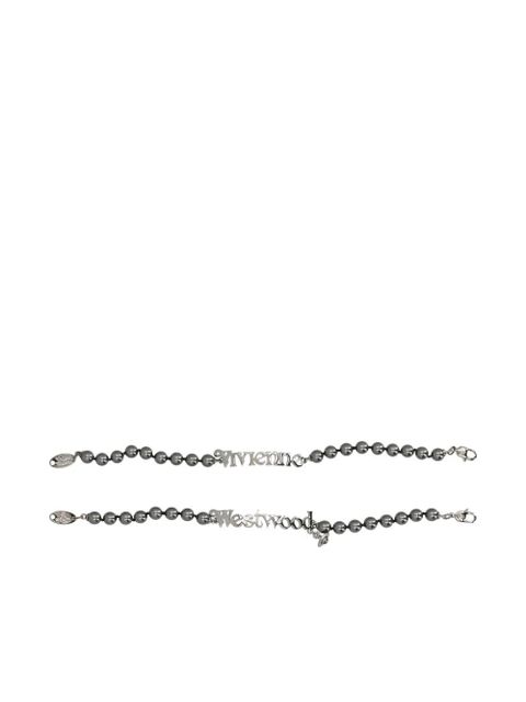 Vivienne Westwood Emilio orb beaded bracelet - Silver - zdjęcie produktu nr 1