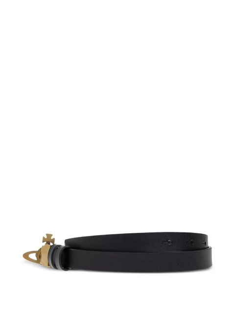 Vivienne Westwood orb buckle leather belt - Black