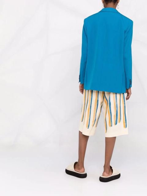 Marni notched-lapel single-breasted blazer - Blue - zdjęcie produktu nr 2