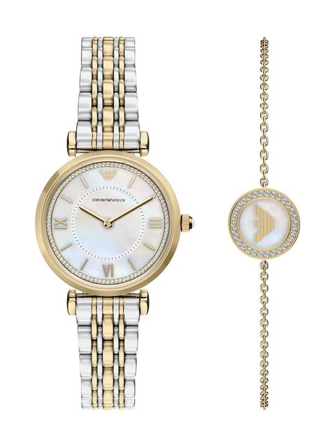 Emporio Armani zestaw zegarek i bransoletka damskie Gianni T-Bar - zdjęcie produktu nr 1