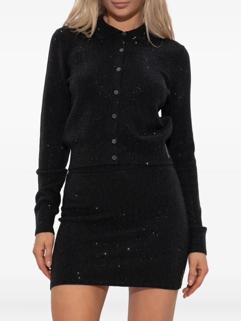Alexander Wang crystal-embellished cardigan - Black - zdjęcie produktu nr 2