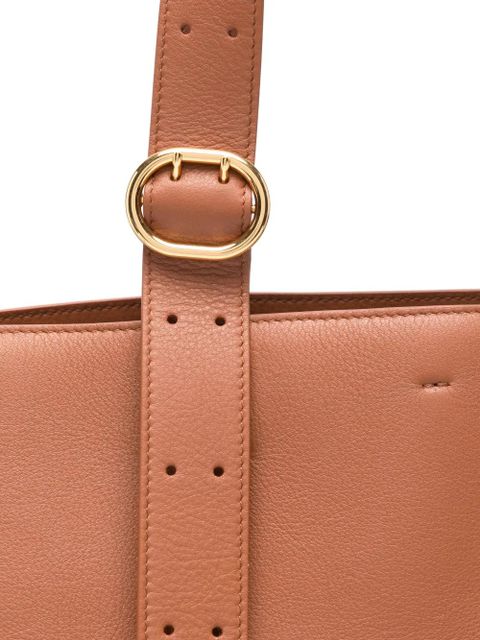 Jil Sander buckle-strap tote bag - Brown