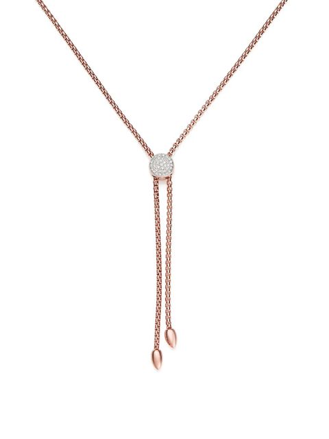 Monica Vinader Fiji button lariat diamond necklace - Pink - zdjęcie produktu nr 2