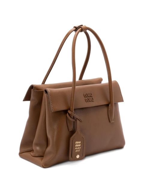 Miu Miu Solitaire top-handle tote bag - Brown