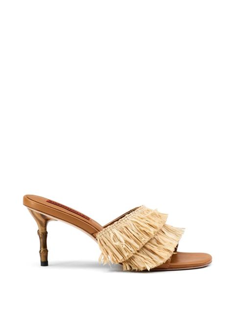 Simon Miller Fringe Playa bamboo-heel sandals - Neutrals - zdjęcie produktu nr 1