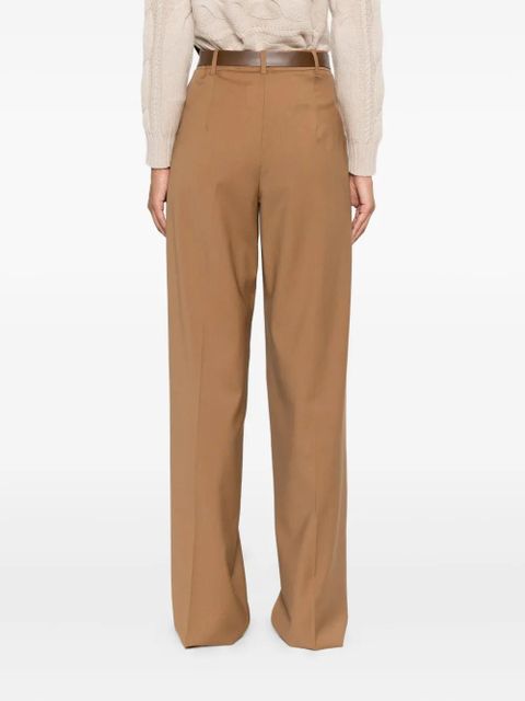 Max Mara pleated belted trousers - Brown