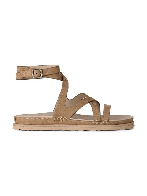 UGG sandały skórzane W Goldengaze Embossed Ankle Wrap - zdjęcie produktu nr 2