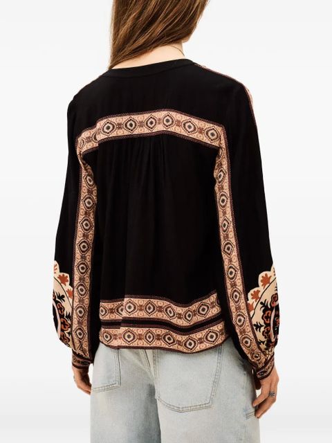 Ba&Sh Valda printed top - Black