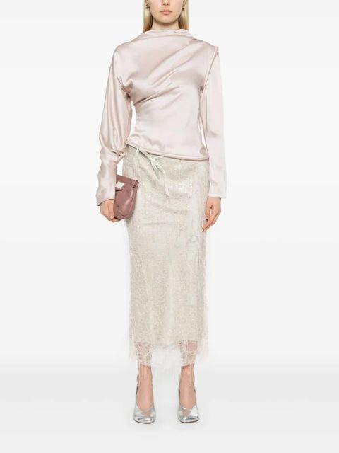 Victoria Beckham crepe satin blouse - Pink