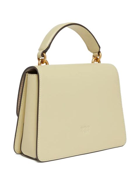 PINKO mini Love One birds-ring leather tote bag - Yellow