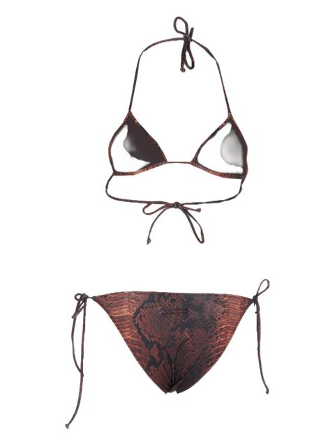 Jean Paul Gaultier printed bikini - Brown