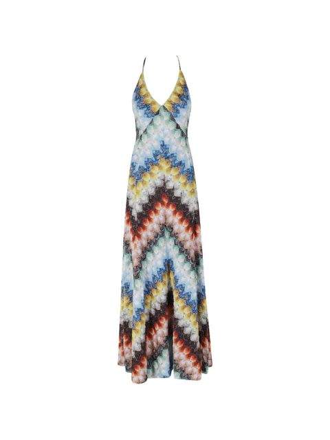 Missoni halterneck maxi dress - Blue - zdjęcie produktu nr 1