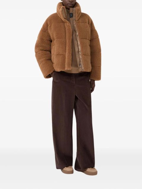 Weekend Max Mara Alfredo funnel-neck panelled jacket - Brown