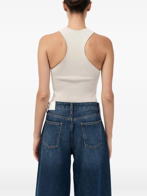 St. Agni ribbed racer-back top - Neutrals