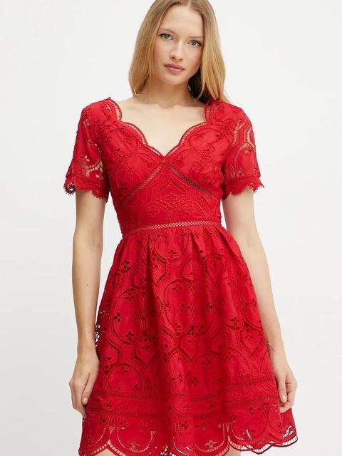 Morgan sukienka ROMBRE kolor czerwony mini rozkloszowana ROMBRE - zdjęcie produktu nr 1