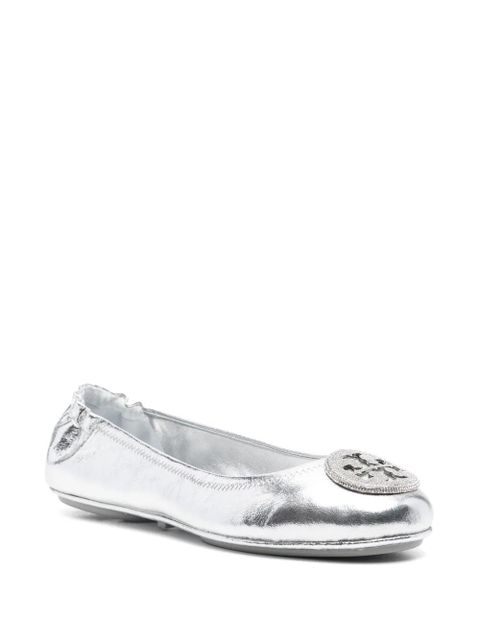 Tory Burch Minnie Travel ballet flats - Silver - zdjęcie produktu nr 2