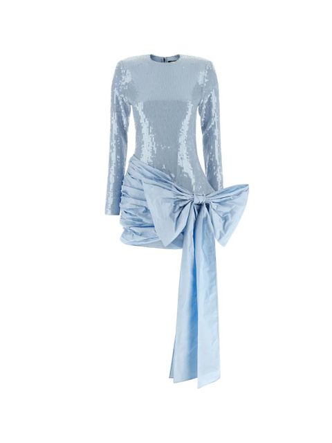 ROTATE BIRGER CHRISTENSEN sequinned bow-detail mini dress - Blue - zdjęcie produktu nr 1
