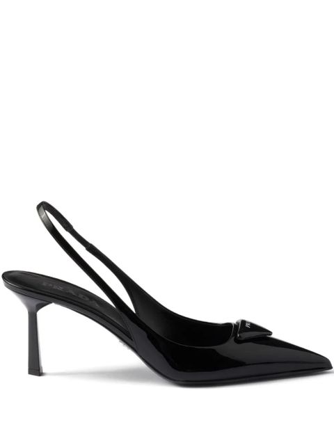 Prada slingback patent leather pumps - Black - zdjęcie produktu nr 1