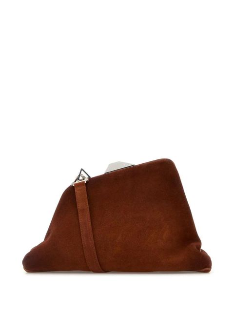 The Attico Day Off suede clutch bag - Brown - zdjęcie produktu nr 2