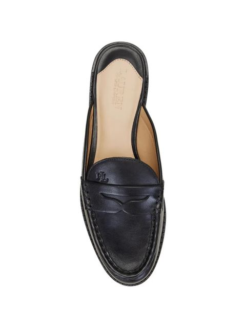 Lauren Ralph Lauren penny-slot leather mules - Black