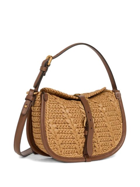 ETRO small Pony crocheted tote bag - Neutrals