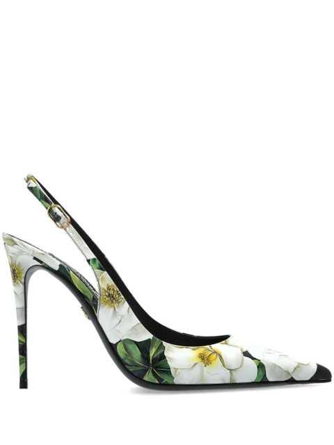 Dolce & Gabbana 120mm floral-print pumps - White - zdjęcie produktu nr 1