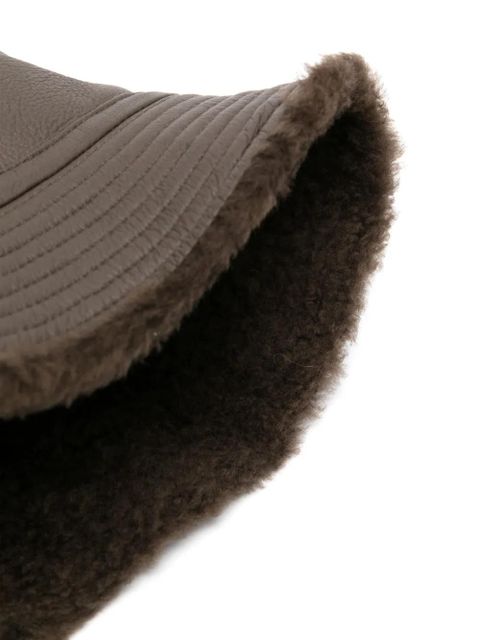 Yves Salomon leather bucket hat - Brown - zdjęcie produktu nr 2