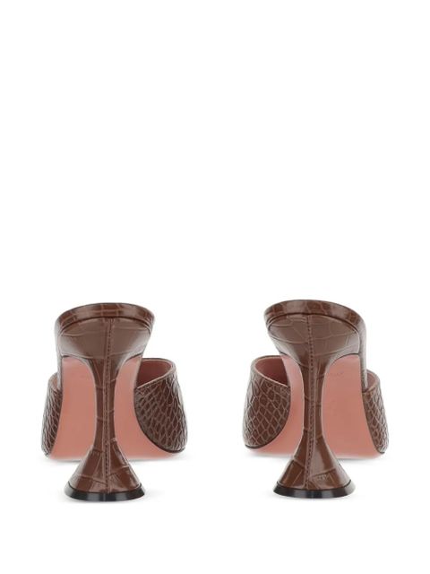 Amina Muaddi Lupita Slipper embossed mules - Brown