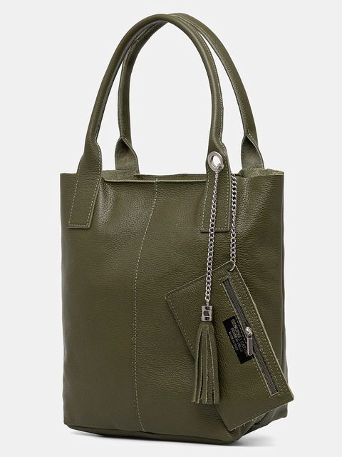 Answear.LAB torebka skórzana kolor zielony