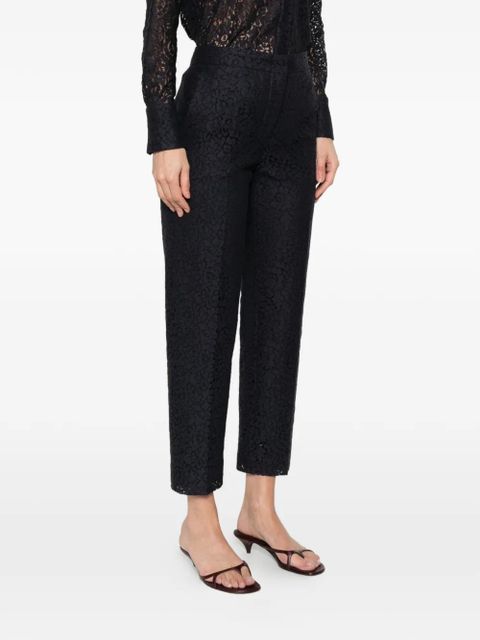 Max Mara Corona lace straight-leg trousers - Blue