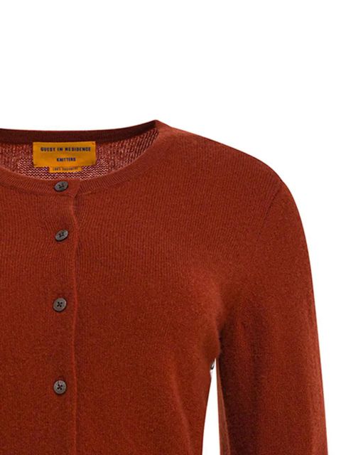 Guest In Residence button-front ribbed cardigan - Red
