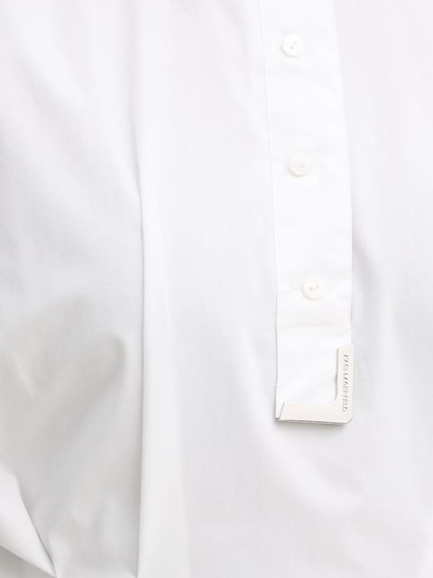 Karl Lagerfeld bluzka bawełniana damska kolor biały gładka B1W11006