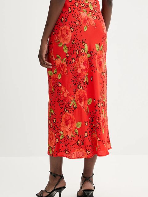 Never Fully Dressed spódnica kolor pomarańczowy maxi rozkloszowana NFDSK761 - zdjęcie produktu nr 2