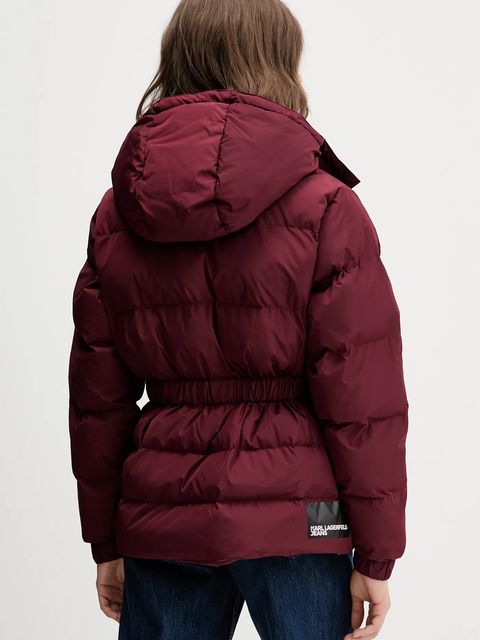 Karl Lagerfeld Jeans kurtka kolor bordowy zimowa A3W15023