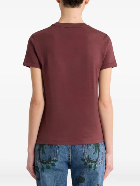 ETRO floral-print graphic T-shirt - Brown