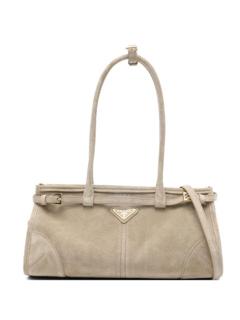 Prada medium Bonnie suede tote bag - Neutrals - zdjęcie produktu nr 1