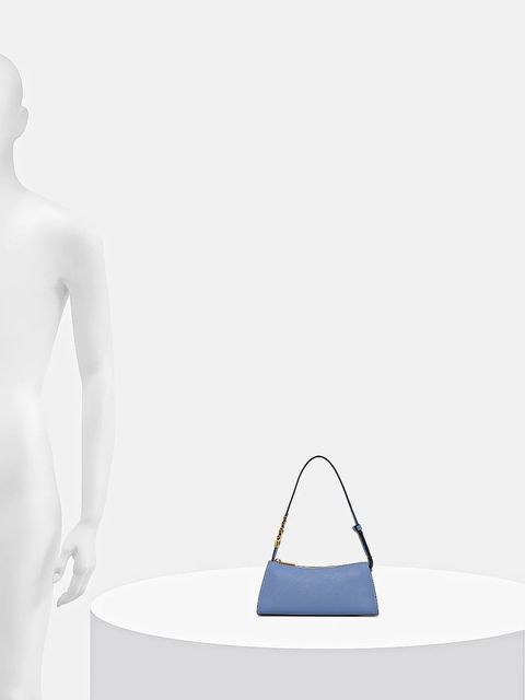 Dkny torebka skórzana kolor niebieski R433YG57