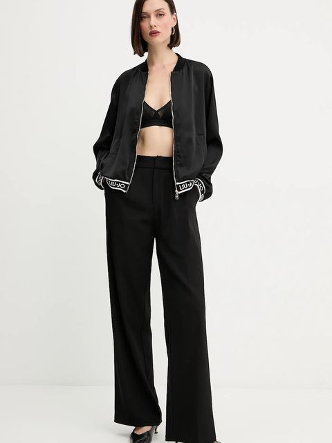 Liu Jo bluza damska kolor czarny gładka TF5191.T004A - zdjęcie produktu nr 2