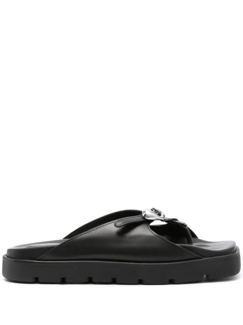 Alexander Wang Dome logo-buckle sandals - Black - zdjęcie produktu nr 1