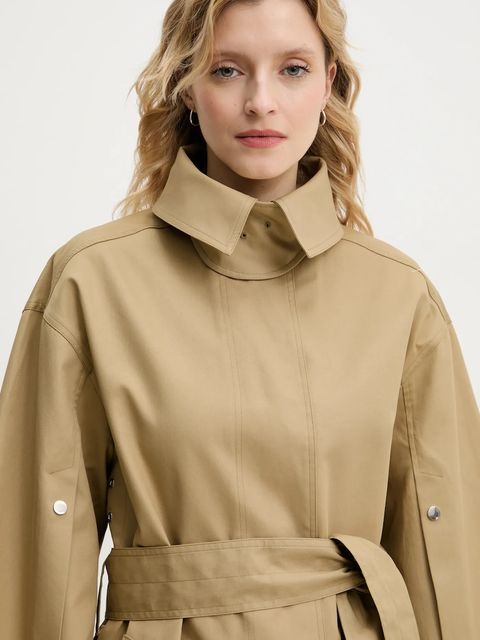 Day Birger et Mikkelsen płaszcz bawełniany Lior damski kolor zielony przejściowy oversize DAY65243712