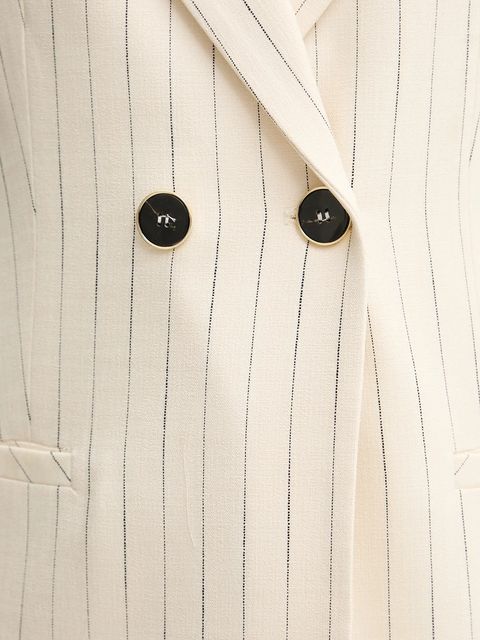 Simona Corsellini kamizelka kolor beżowy dwurzędowa P25CPGL003