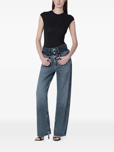 AGOLDE cap-sleeve nadia bodysuit - Blue - zdjęcie produktu nr 2