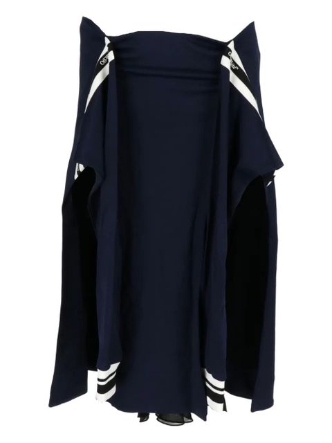 Off-White logo-detail midi skirt - Blue - zdjęcie produktu nr 1