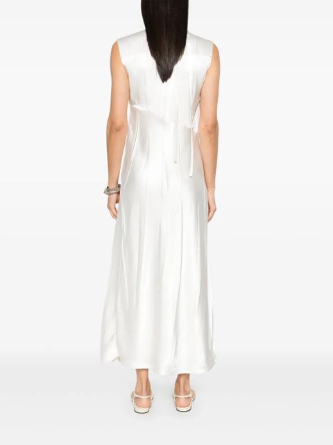 Jil Sander satin midi dress - White