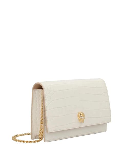 Alexander McQueen skull cross body bag - White