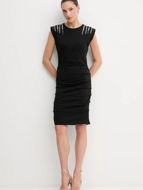 Pepe Jeans sukienka bawełniana kolor czarny mini dopasowana PL9537726 - zdjęcie produktu nr 2