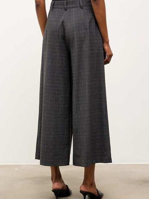 Answear.LAB spodnie damskie kolor szary szerokie high waist