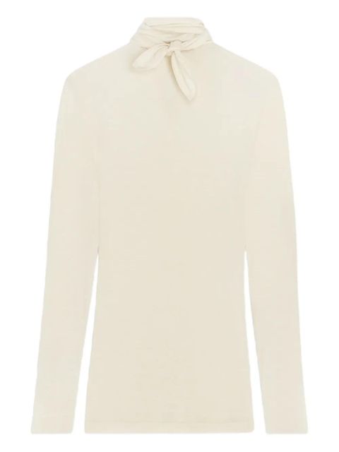 LEMAIRE tied-neck T-shirt - White - zdjęcie produktu nr 1