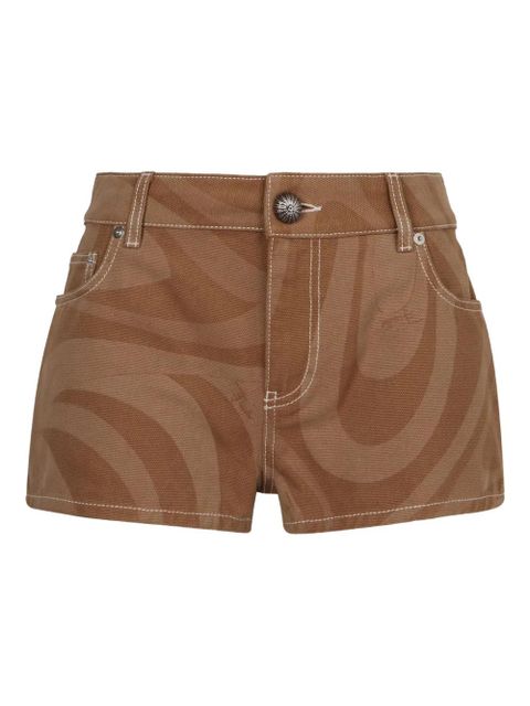 PUCCI swirl-print cotton shorts - Brown - zdjęcie produktu nr 1