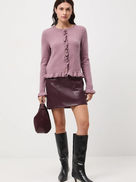 Medicine kardigan z wełną damskie kolor różowy - zdjęcie produktu nr 1